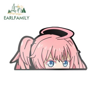 Earlfamily สติกเกอร์กันแดด ลาย That Time I Got Reincarnated As A Slime Milim Peeker ขนาด 13 ซม. x 7.2 ซม. สําหรับติดตกแต่งรถยนต์