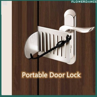 ล็อคความปลอดภัยแบบพกพา Door Blocker ล็อคประตูโรงแรมแบบพกพา ล็อคป้องกันการโจรกรรม ล็อคการเดินทาง สแตนเลส ล็อคสำหรับงานหนัก สำหรับการเดินทาง ดอกไม้