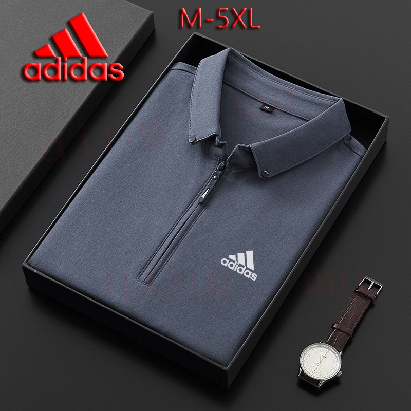 เสื้อโปโลแขนสั้น ผ้าฝ้าย 100% แต่งซิป แฟชั่นฤดูร้อน สําหรับผู้ชาย ไซซ์ M - 5XL