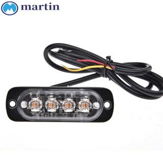 MARTIN ไฟสัญญาณเตือน LED 4 ดวง 12V สําหรับติดด้านข้างรถยนต์ 1 ชิ้น