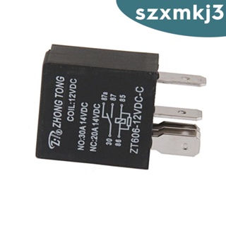 [Szxmkj3] รีเลย์ DC12V 20A 30A SPDT 5-Pin สําหรับรถยนต์ รถบรรทุก