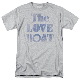 แฟชั่นคลาสสิกThe Love Boat Distressed T Shirt Mens Licensed Classic TV Show Sport Grey