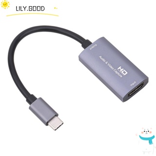 LILY การ์ดจับภาพวิดีโอ 1080P 4K HD กล่องบันทึกเกม เข้ากันได้กับ HDMI