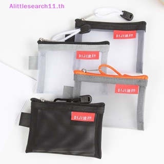 Alittlesearch11 กระเป๋าใส่เหรียญ แบบตาข่าย ขนาดเล็ก สําหรับเก็บสายหูฟัง บัตรเครดิต