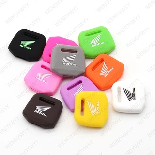 เคสกุญแจรีโมทรถจักรยานยนต์ แบบยางซิลิโคน สีสันสดใส สําหรับ Honda Msx 125 Rebel 300 Wave 100 Grom cb300 cbr300