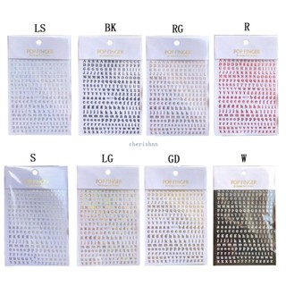 Ch*【พร้อมส่ง】สติกเกอร์ตัวอักษร 26 ตัวอักษร กลิตเตอร์ มีกาวในตัว สําหรับติดตกแต่งเคส