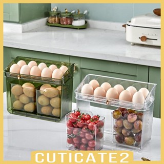 [Cuticate2] กล่องเก็บไข่ อเนกประสงค์ 10 ฟอง สําหรับตู้เย็น ตู้กับข้าว