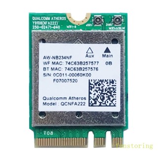 Fun อะแดปเตอร์การ์ดไร้สาย WIFI Atheros QCNFA222 M 2 300Mbps 2 4Ghz BT4 0