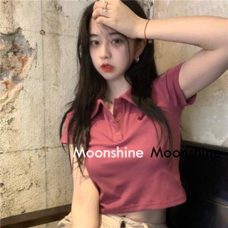 Moon  เสื้อครอป เสื้อแฟชั่นผู้หญิง y2k สีพื้น สําหรับผู้หญิง ใส่ไปคลับ ปาร์ตี้ 2023 NEW 23071113 สบาย Beautiful Trendy สไตล์เกาหลี A29J1J7 36Z230909