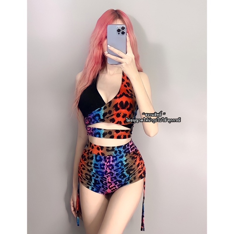 พร้อมส่ง ชุดเซ็ตคล้องคอเว้าเอว ชุดเซ็ต2ชิ้น ชุดเซ็ตออกกำลังกาย เซ็ต ราคา ถูกที่สุด ดีลบีเคเค แกลเลอรีภาพที่ 3