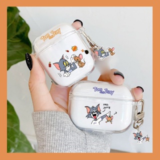 เคสหูฟังไร้สาย TPU แบบนิ่ม ลายการ์ตูน Tom and Mouse สําหรับ Airpods 1 2 3 pro