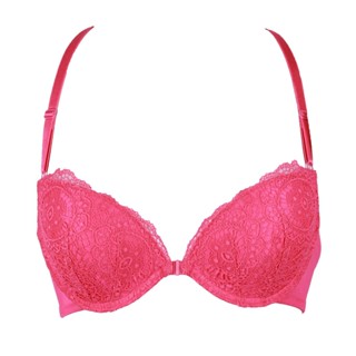 Annebra บราเสริมทรง ตะขอหน้า มีโครง เสริมฟองน้ำ Front Closer Push up Mold bra รุ่น AB1-506 สีชมพูเข้ม, สีเหลือง