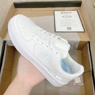 Lv×nike Air Force 1 รองเท้าผ้าใบลําลอง อเนกประสงค์ ลายโลโก้ สีขาว สําหรับผู้ชาย และผู้หญิง