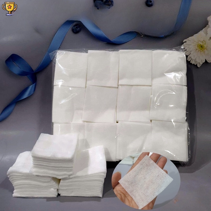 สำลีแผ่นไร้ขน แบบบาง แพ๊ค1200ชิ้น สำหรับเช็ดคิ้ว เช็ดเล็บ อุปกรณ์สักคิ้ว TRTH