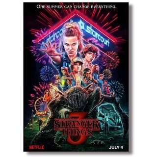 โปสเตอร์ สีม่วง Go Stranger Things สําหรับตกแต่งผนังบ้าน