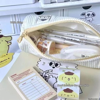 กระเป๋าดินสอ ผ้าลูกฟูก ขนาดใหญ่ จุของได้เยอะ ลายการ์ตูน Melody Hello Kitty เหมาะกับของขวัญ สําหรับเด็ก