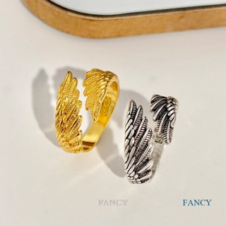 Fancy แหวนคู่รัก ปีกนางฟ้า ปีกปีศาจ อินเทรนด์ สําหรับผู้หญิง ผู้ชาย