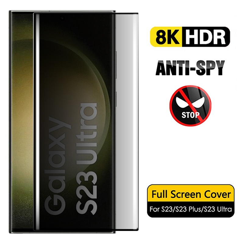 ฟิล์มกระจกนิรภัยกันรอยหน้าจอ กันแอบส่อง เพื่อความเป็นส่วนตัว สําหรับ Samsung Galaxy S23 S22 S21 S20 S10 S9 S8 Plus S21FE S20FE S10E Note 20 Ultra 10 Plus 9 8