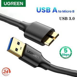 Ugreen สายชาร์จ USB A เป็น Micro B USB 3.0 5Gbps ฮาร์ดดิสก์ข้อมูล จัดส่ง 24 ชั่วโมง