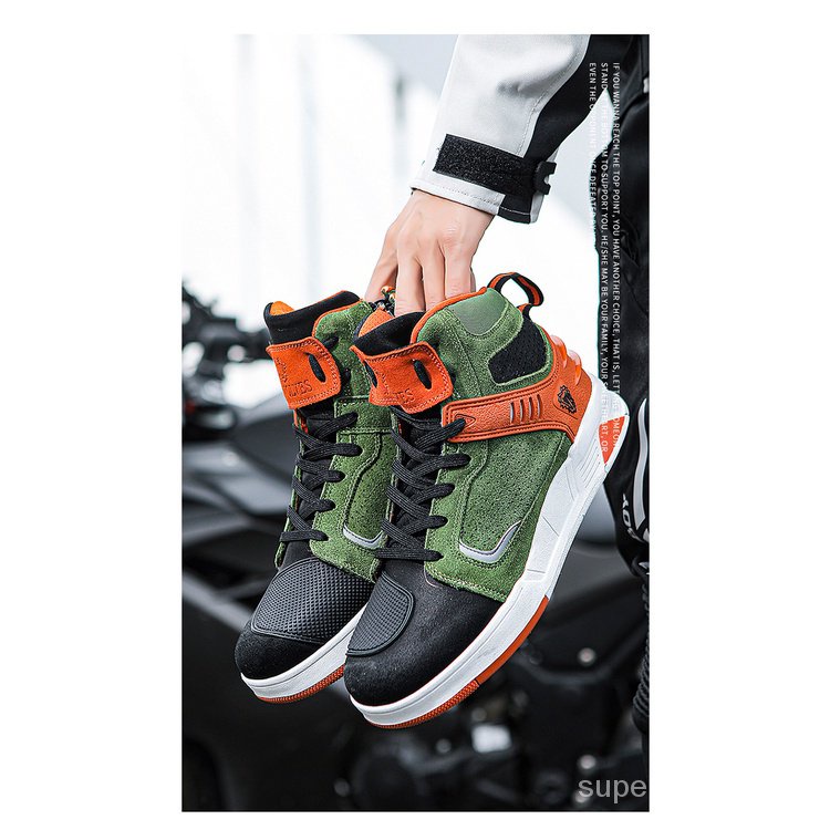 รองเท้าบูท ระบายอากาศ ป้องกันการลื่นไถล เหมาะกับขี่รถจักรยานยนต์ สําหรับผู้ชาย และผู้หญิง 2023 - รูปที่ 4