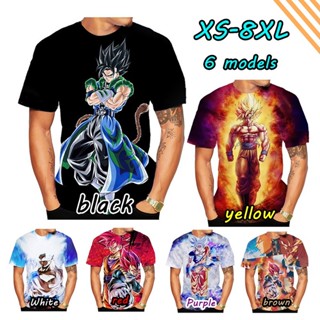 เสื้อยืด พิมพ์ลายกราฟฟิค Dragon Ball Goku แฟชั่นฤดูร้อน สําหรับผู้ชาย XS-8XL