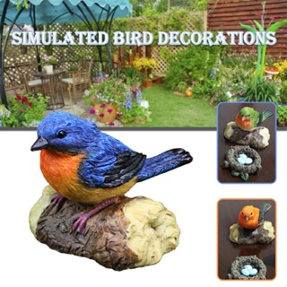 Cute Bird Nest Landscape Ornament Statue Desktop Decoration Resin Statues