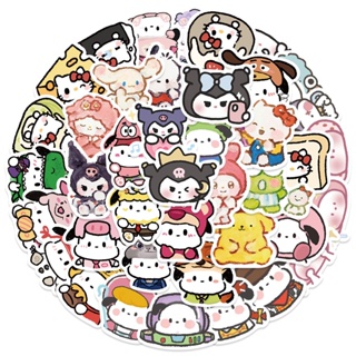 สติกเกอร์ ลายการ์ตูน Sanrio น่ารัก คละแบบ สําหรับตกแต่งกระเป๋าเดินทาง โทรศัพท์ แล็ปท็อป โน้ตบุ๊ก ของขวัญเด็ก 56 ชิ้น