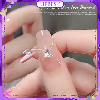 ♕ 10pcs Nail Art Mini Flat Bottom Heart Diamond Jewelry Super Flash Three Dimensional Nail Decoration Manicure Tool For Nail Shop 6 Colors UPBEST