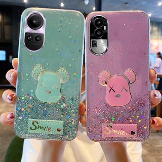 พร้อมส่ง เคสโทรศัพท์มือถือแบบนิ่ม TPU ใส ลายหมีท้องฟ้ากลางคืน สําหรับ OPPO Reno10 Pro+ Plus 5G Reno 10 Reno10Pro+ OPPO A78 NFC 4G 2023