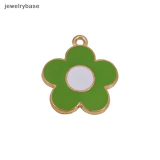 [jewelrybase] จี้รูปดอกไม้ 18*20 มม. หลากสี สําหรับสร้อยคอ 10 ชิ้น ต่อล็อต