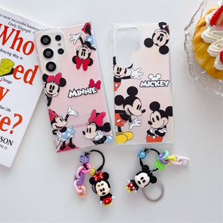 เคสป้องกันโทรศัพท์มือถือ ลายมิกกี้ มินนี่เมาส์ มีสองด้าน สําหรับ Samsung Galaxy S22 S22plus S22UItra S23 S23plus S23UItra 5G