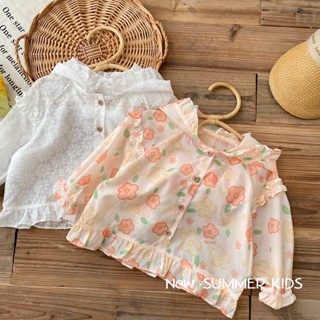เสื้อฮู้ด ลายดอกไม้ แฟชั่นฤดูร้อน สําหรับเด็กผู้หญิง 0-6 ปี By124