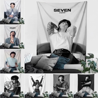 พรมโพลีเอสเตอร์ ลาย Jung Kook Seven and Calvin Klein พร้อมคลิป สําหรับแขวนตกแต่งผนังบ้าน ห้องนอน