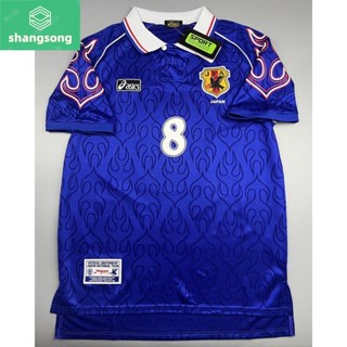 shangsong เสื้อบอล ย้อนยุค ทีมชาติ ญี่ปุ่น 1998 เหย้า ลายไฟ Retro Japan Home เบอร์ชื่อ 8 NAKATA เรโทร คลาสสิค