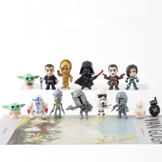 ตุ๊กตา Star Wars Interstellar Skywalker Yoda 14 แคปซูลซามูไร สีดํา และสีขาว สําหรับตกแต่ง