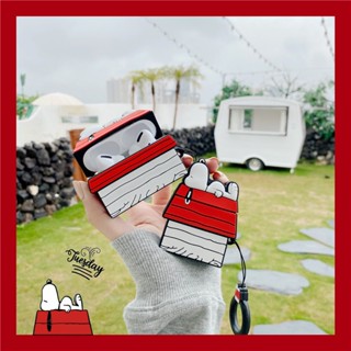 เคสหูฟังบลูทูธไร้สาย ซิลิโคนนิ่ม ลายการ์ตูน Snoopy น่ารัก สําหรับ Apple Airpods Pro 2 Case 3 1