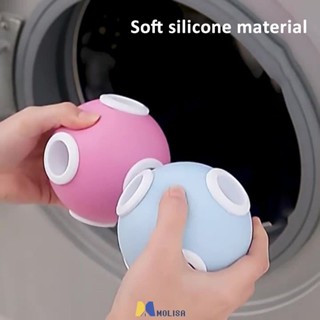 ลูกบอลซักผ้า Sticky Lint Filter De-linting ดูดซับ Strong Pet De-linting Catcher ซักรีด Ball Dryer Ball Cleaner เครื่องมือทำความสะอาด MOLISA