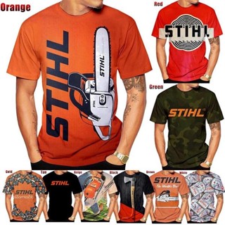 ใหม่ล่าสุด เสื้อยืดลําลอง แขนสั้น คอกลม พิมพ์ลาย Stihl 3d แฟชั่นสําหรับผู้ชาย 2XS-6XL 2023