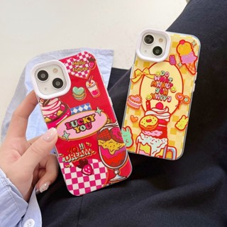 เคสโทรศัพท์มือถือ ปิดด้านหลัง ลายการ์ตูนไอศกรีม IDM สองด้าน แฟชั่น สําหรับ iPhone13 Pro Max 12 14