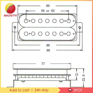 [Baosity1] ปิ๊กอัพฮัมบัคเกอร์กีตาร์ไฟฟ้า สะพานสายคู่ และปิ๊กอัพคอกีตาร์