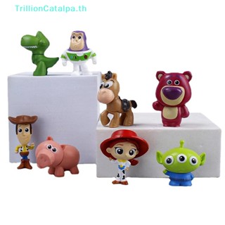 Trillioncatalpa โมเดลตุ๊กตาฟิกเกอร์ อนิเมะ Toy Story สําหรับตกแต่งรถยนต์ 8 ชิ้น ต่อชุด