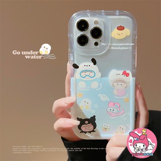 เคสโทรศัพท์ซิลิโคน TPU ใส แบบนิ่ม ลายการ์ตูนตลก กันกระแทก สําหรับ iPhone 14 13 12 11 Pro Max