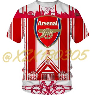 (ทั้งหมดในสต็อก Xzx180305) เสื้อแขนสั้น พิมพ์ลาย Arsenal Premier League 3D แห้งเร็ว คุณภาพสูง 14