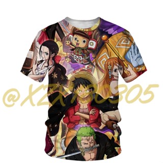 เสื้อเชิ้ต ลายการ์ตูนอนิเมะ One-Piece 3D 09