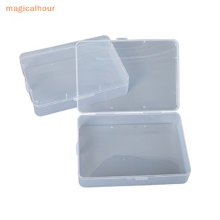 Magicalhour^^ กล่องพลาสติก ทรงสี่เหลี่ยม กันฝุ่น ทนทาน สําหรับใส่เครื่องประดับ เครื่องเขียน