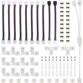 Fw ชุดอุปกรณ์เชื่อมต่อสายไฟ LED 5050 รูปตัว L พร้อมแถบจัมเปอร์ รูปตัว T อุปกรณ์เสริม 95 ชิ้น