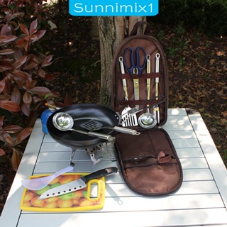 [Sunnimix1] กระเป๋าจัดเก็บช้อนส้อม แบกเป้ สําหรับตั้งแคมป์