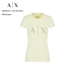 AX Armani Exchange เสื้อยืดผู้หญิง รุ่น AX 6LYT16 YJ5UZ1686 -  สีเหลือง