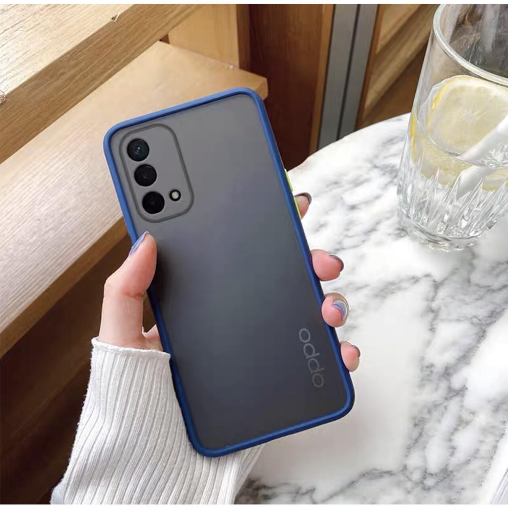 เคส Oppo A95 5G สำหรับออปโป้ ขอบสีผิวด้าน กันกระแทก นิ่ม TPU Case