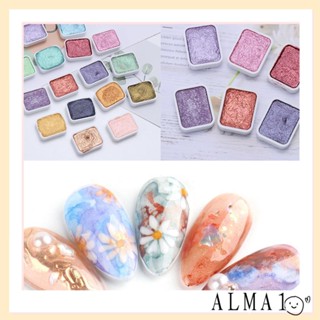 ALMA ผงสีน้ํา สําหรับตกแต่งเล็บ DIY 1 กล่อง